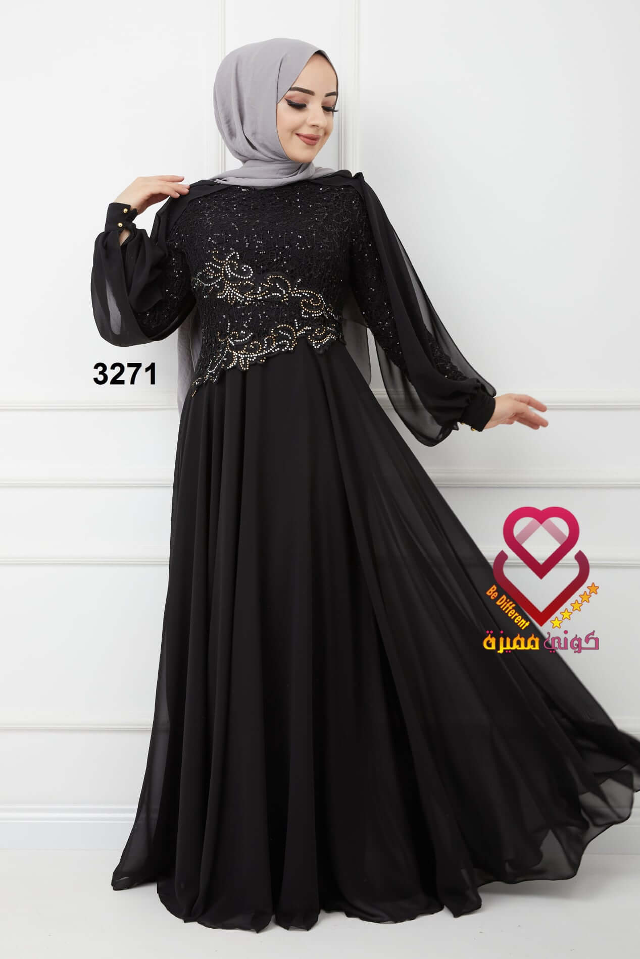 فستان سهرة 3271 اسود