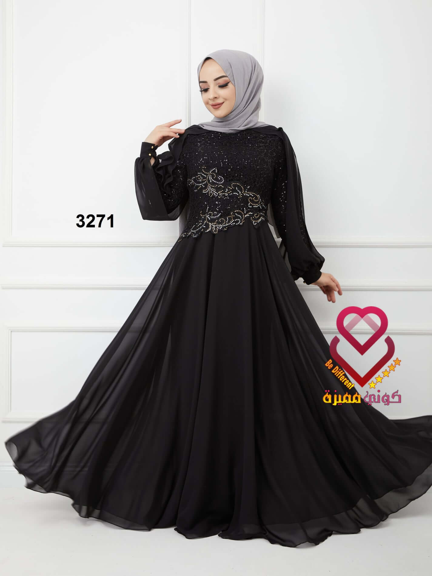 فستان سهرة 3271 اسود