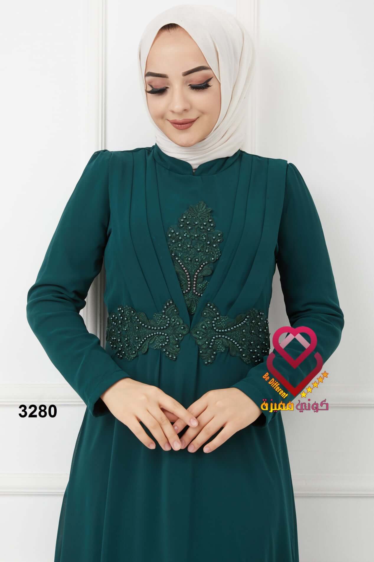 فستان 3280 زيتي