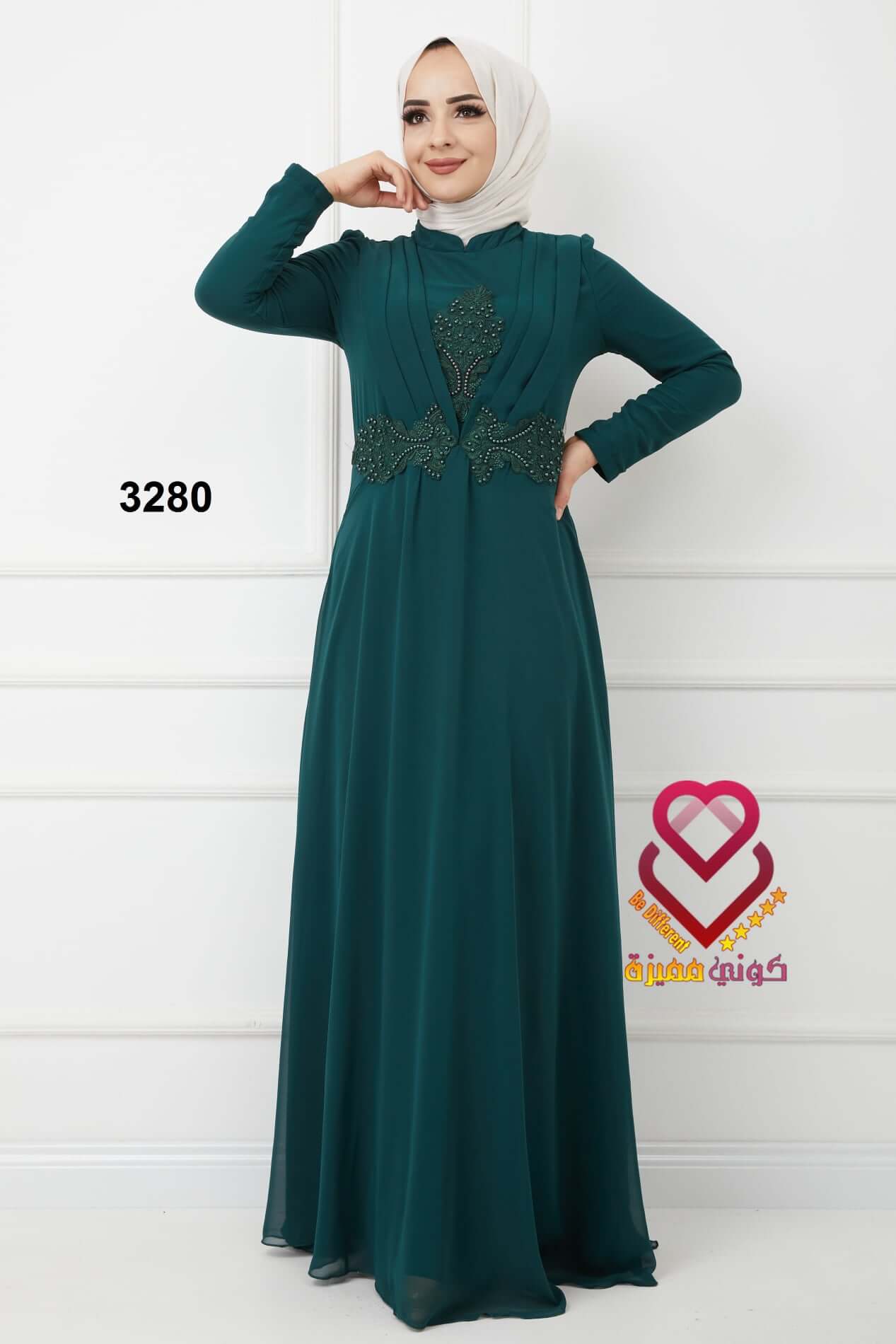 فستان 3280 زيتي