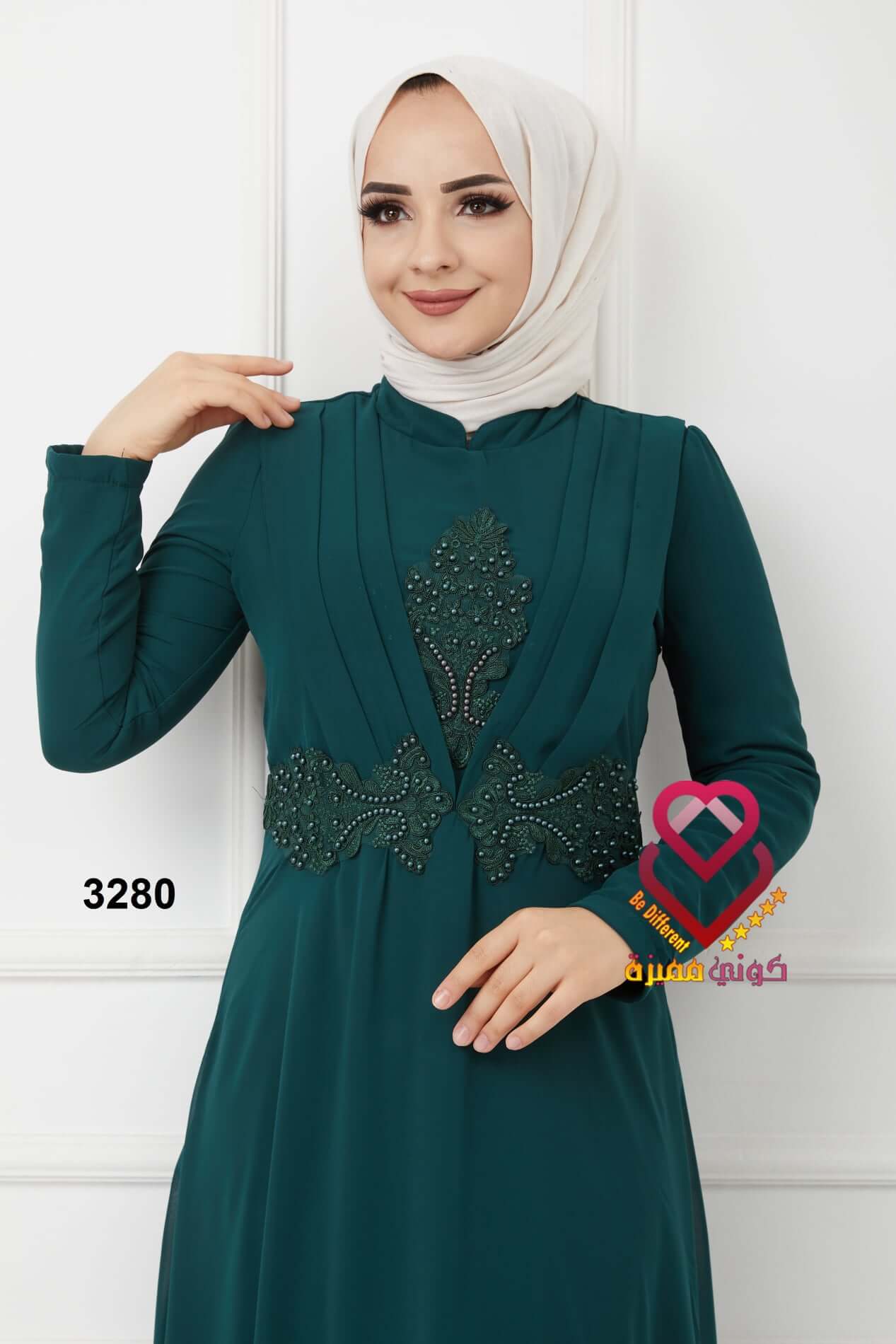 فستان 3280 زيتي