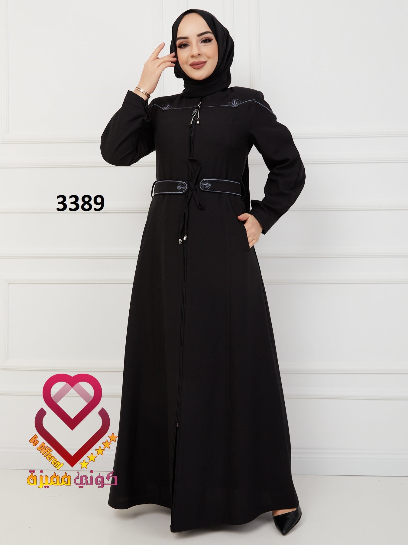 جلباب ربيعي 3389 اسود