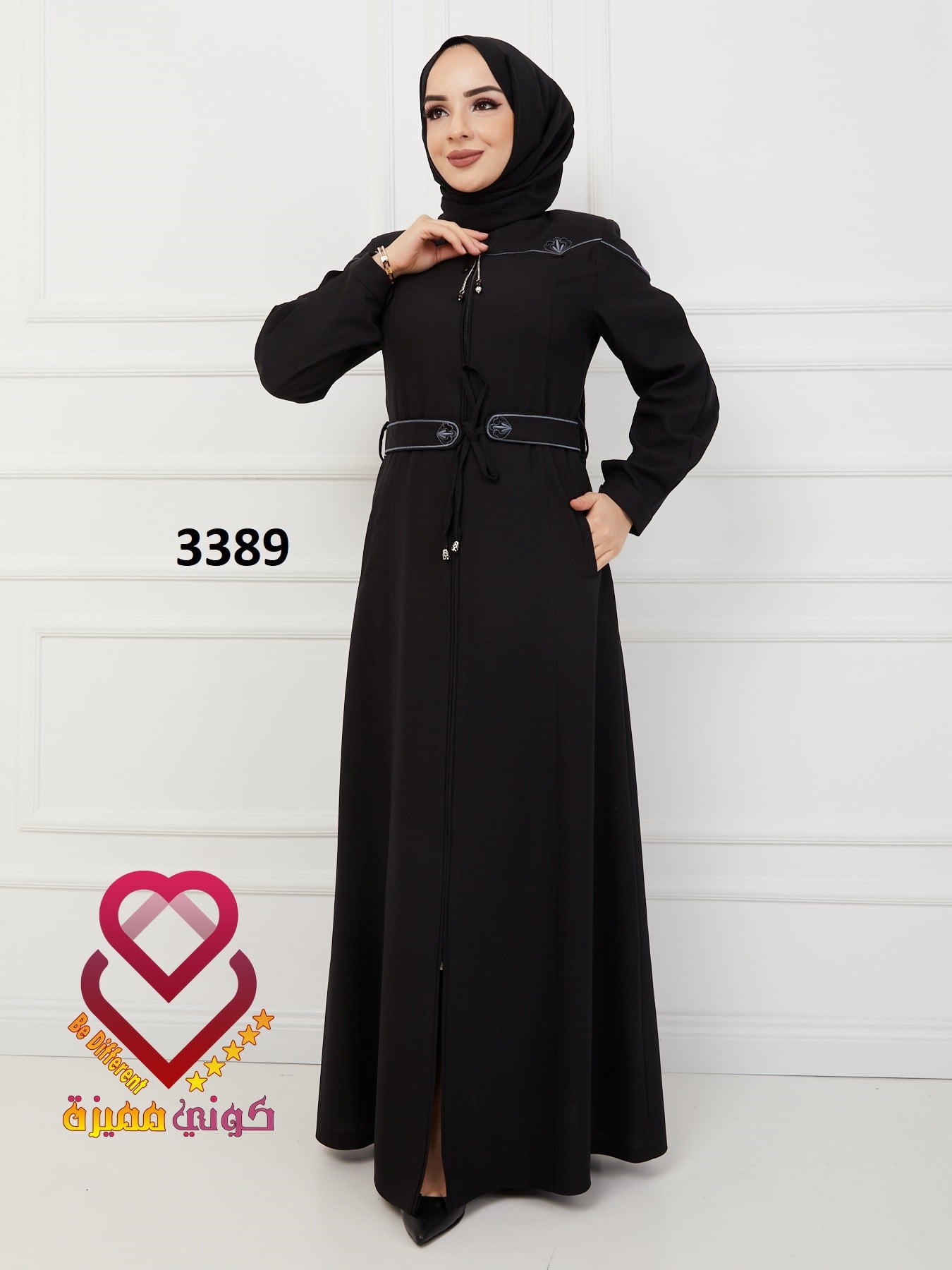 جلباب ربيعي 3389 اسود