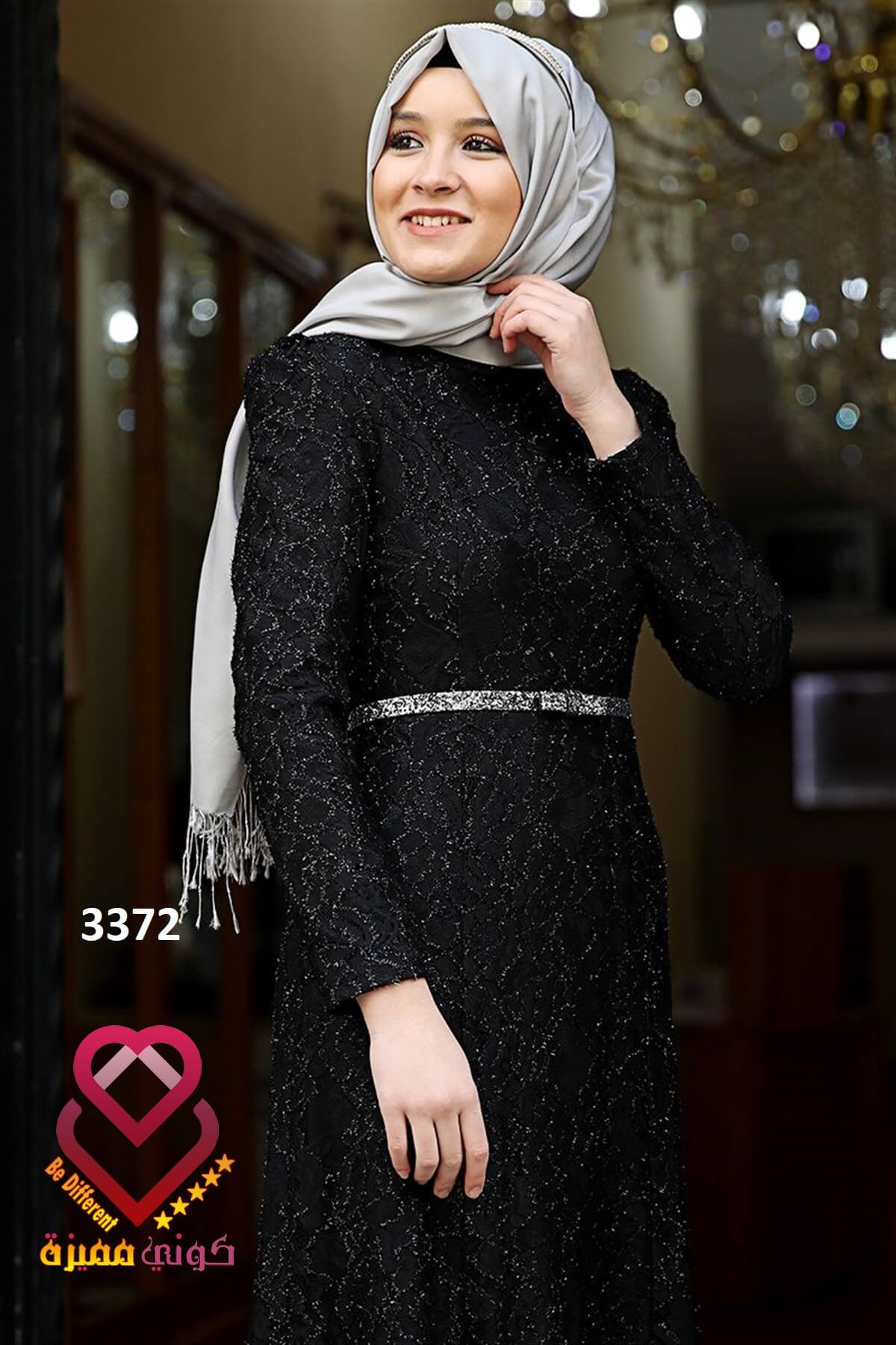 فستان سهرة 3372 اسود