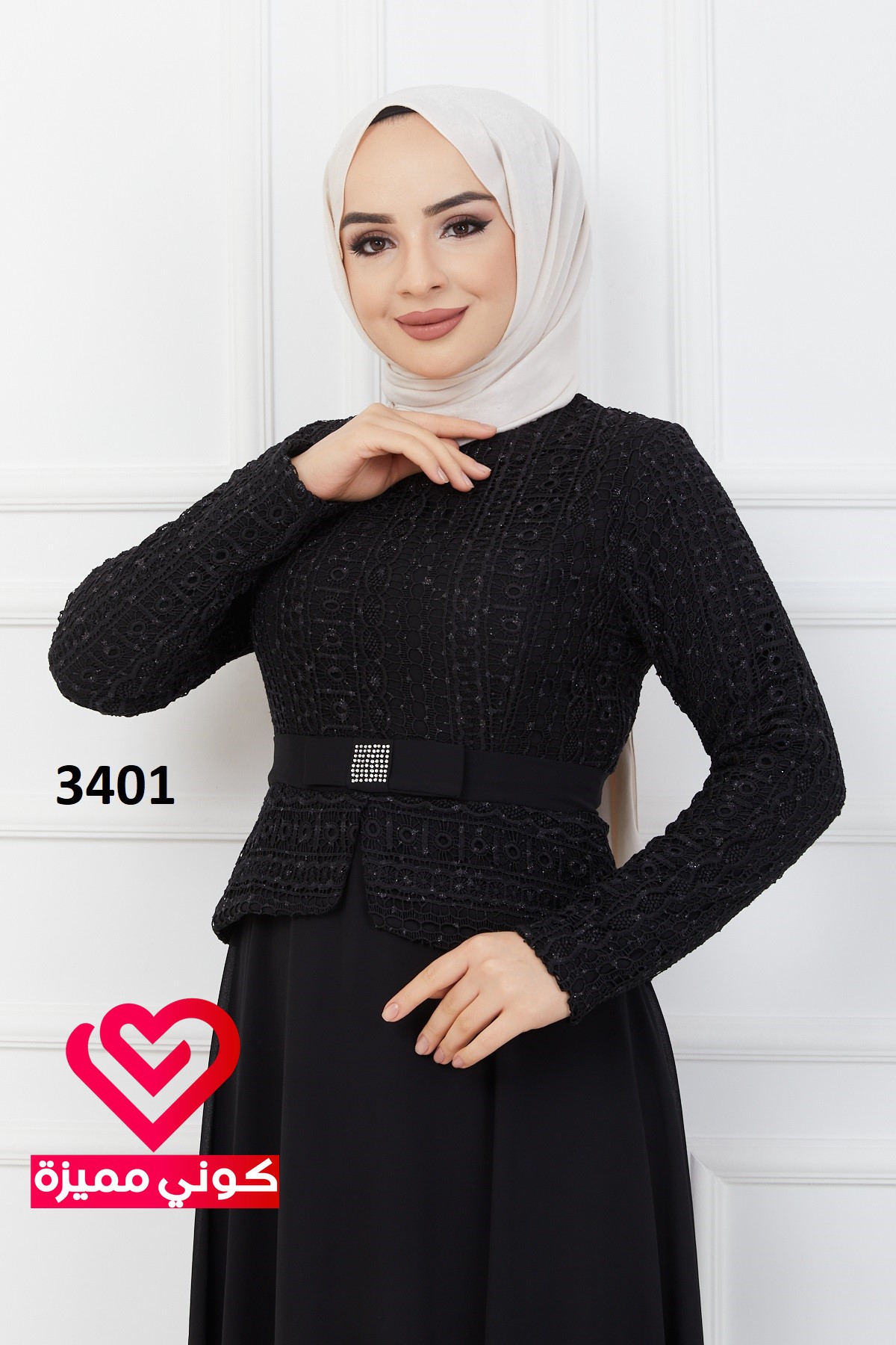 فستان سهرة 3401 اسود