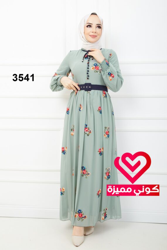 فستان 3541 فستقي