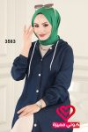 جلباب جينز 3583 غامق
