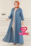 جلباب جينز 3583 فاتح