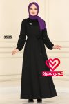 فستان عملي 3585 اسود