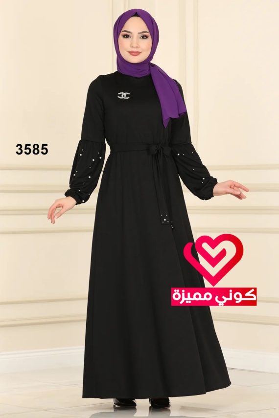 فستان عملي 3585 اسود