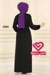 فستان عملي 3585 اسود