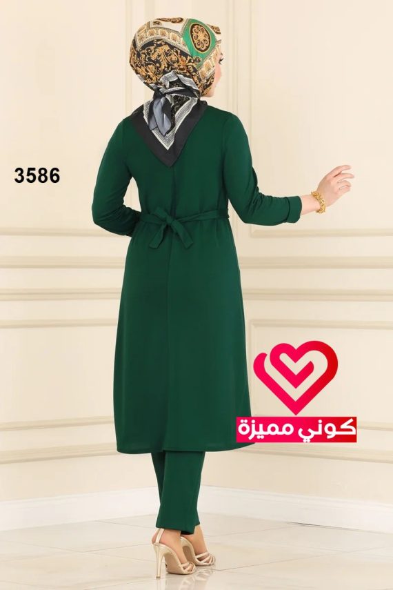 طقم بنطلون 3586 زيتي
