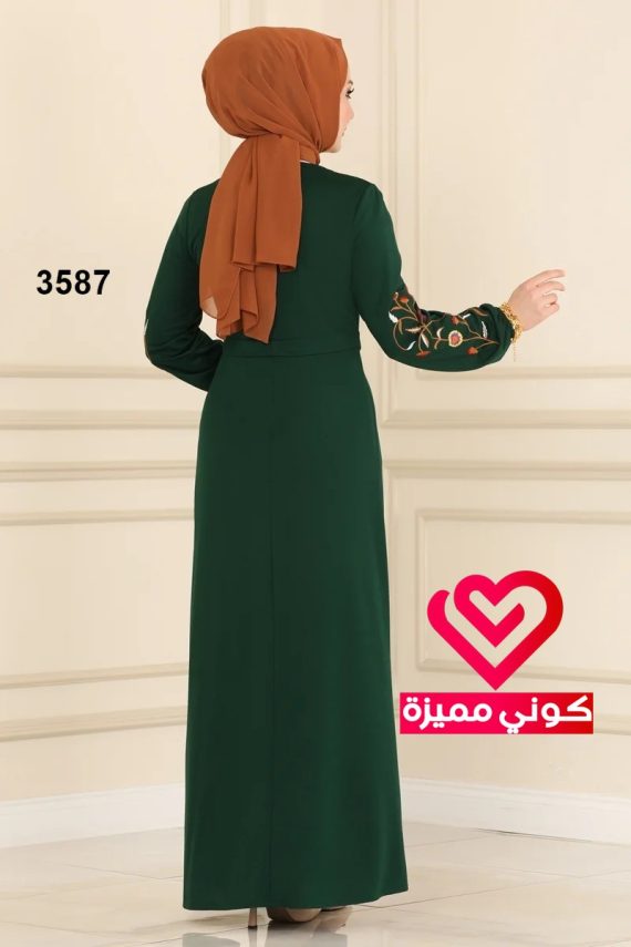 فستان 3587 زيتي