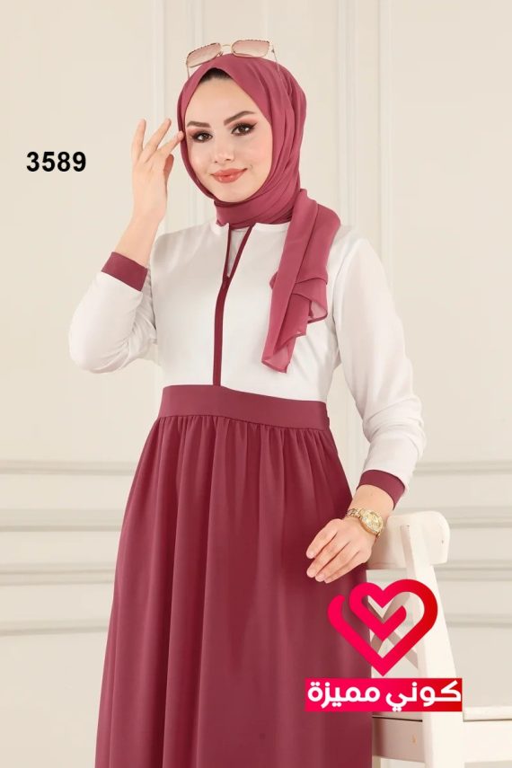 فستان 3589 زهري