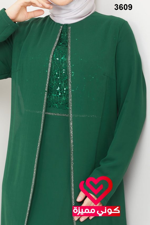 فستان سهرة 3609 زيتي