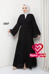 عباة 3597 اسود - رمادي