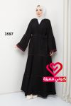 عباة 3597 اسود - رمادي