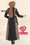 طقم بنطلون 3619 اسود - عسلي