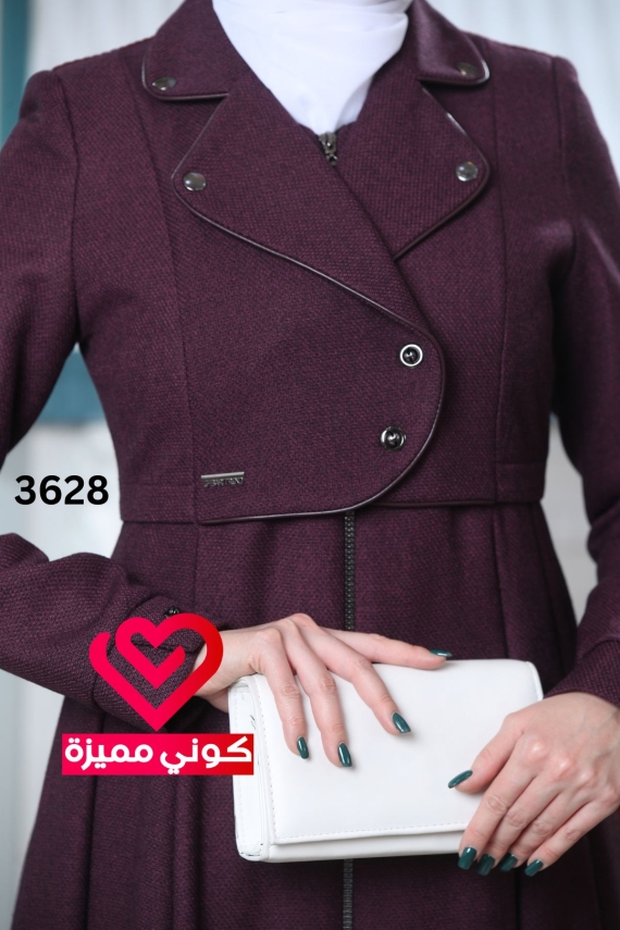 جلباب شتوي 3628 ليلكي