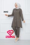 طقم بنطلون 3642 عسلي