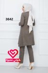 طقم بنطلون 3642 عسلي