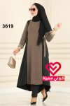 طقم بنطلون 3619 عسلي