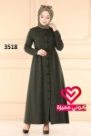 جلباب شتوي 3518 زيتي