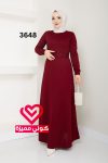 فستان عملي 3648 خمري