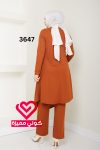 طقم بنطلون 3647 قرميدي
