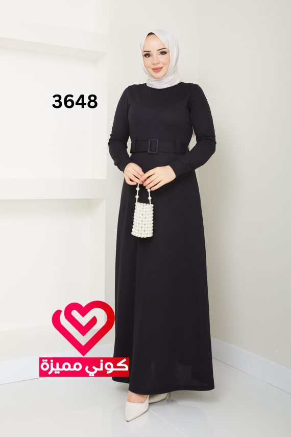 فستان عملي 3648 اسود