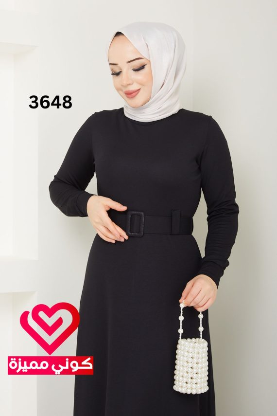 فستان عملي 3648 اسود