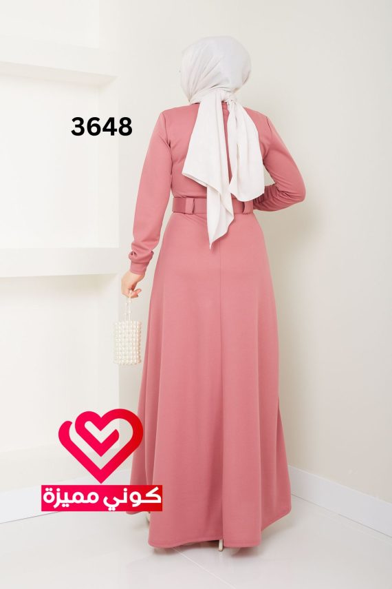 فستان عملي 3648 زهري