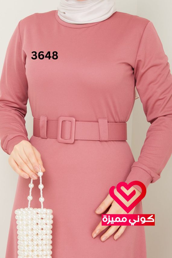 فستان عملي 3648 زهري