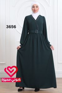 فستان 3656 زيتي