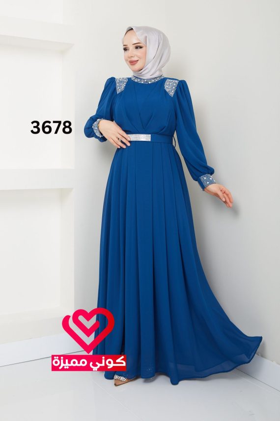 فستان 3678 ازرق