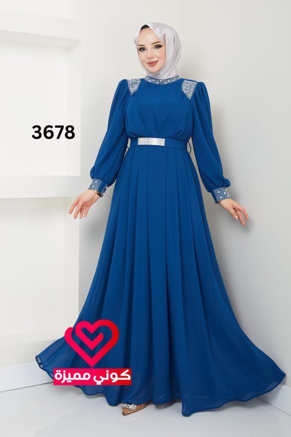 فستان 3678 ازرق