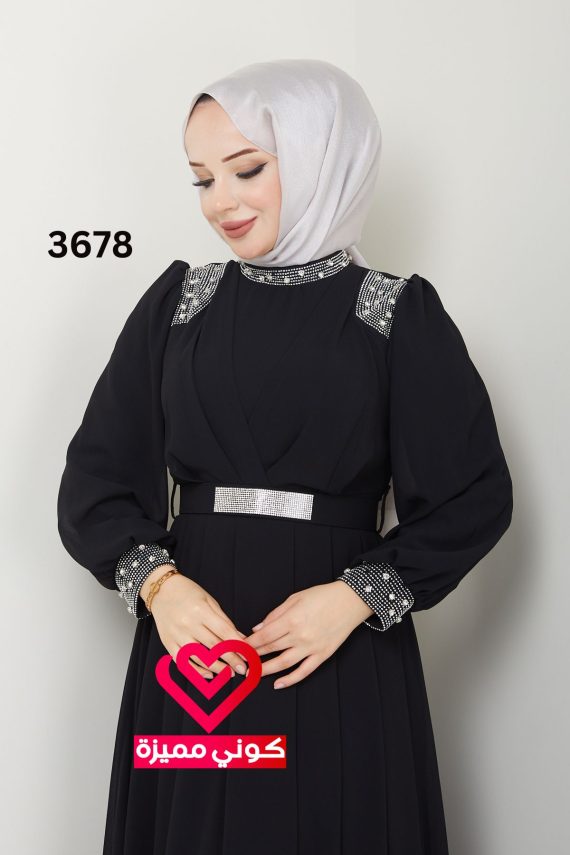 فستان كلوش 3678 اسود