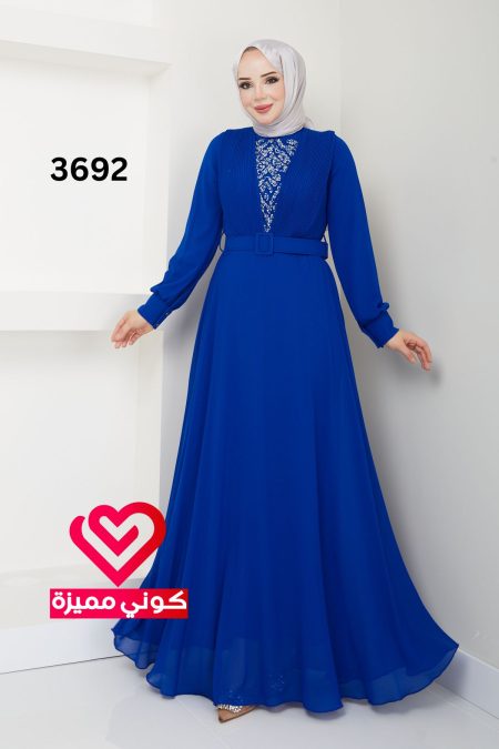 فستان 3692 نيلي