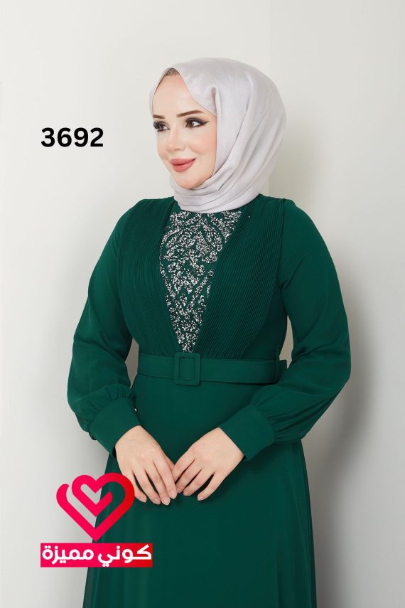 فستان 3692 زيتي