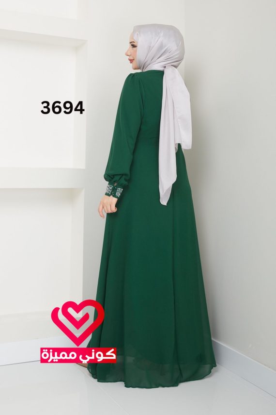 فستان 3694 زيتي