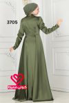 فستان 3705 زيتي