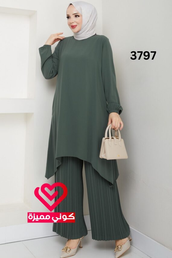 طقم 3797 فستقي غامق