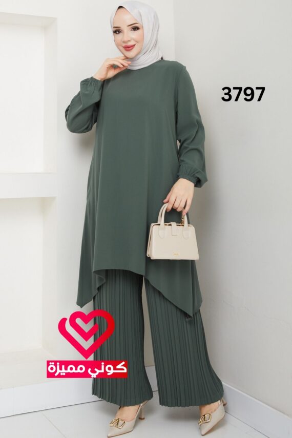 طقم 3797 فستقي غامق