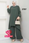 طقم 3797 فستقي غامق