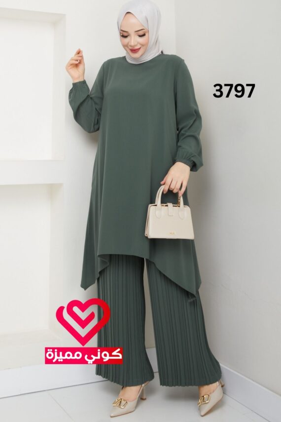 طقم 3797 فستقي غامق