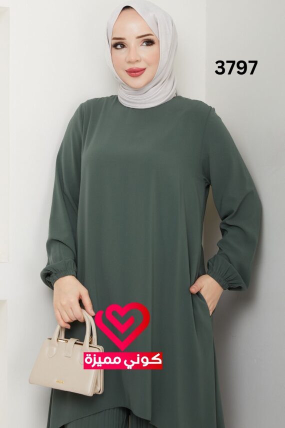 طقم 3797 فستقي غامق