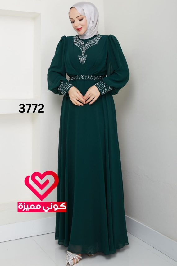 فستان 3772 زيتي