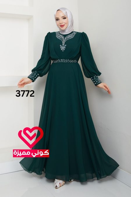 فستان 3772 زيتي