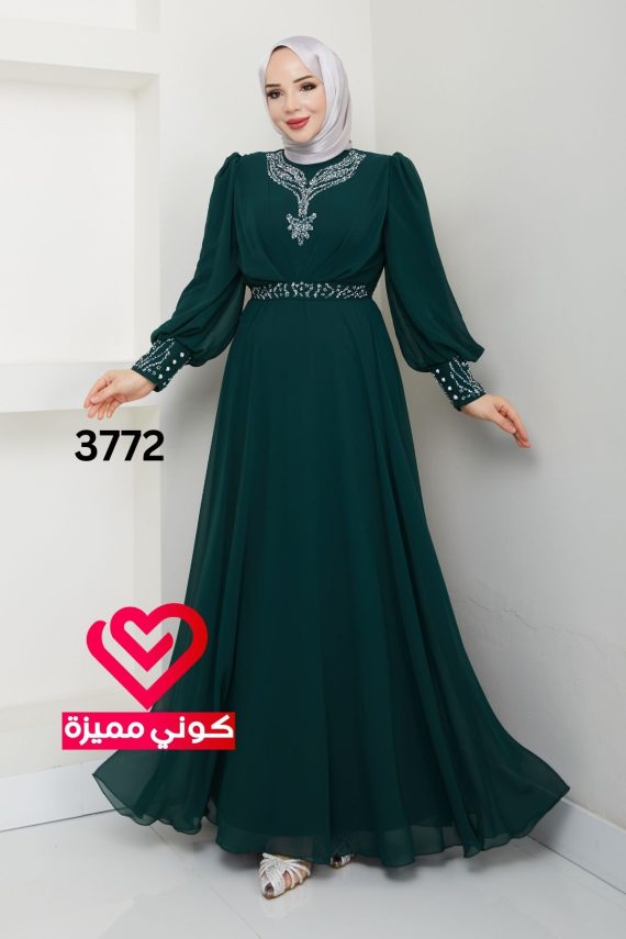 فستان 3772 زيتي
