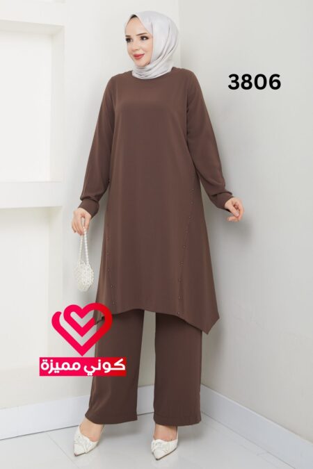 طقم 3806 بيج غامق